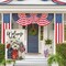 4th of July Floral Garden Flag 12x18 Vertical Double Sided Patriotic Mason Jar Flowers Red Blue Memorial Day Independence Day Holiday Outside Decorations